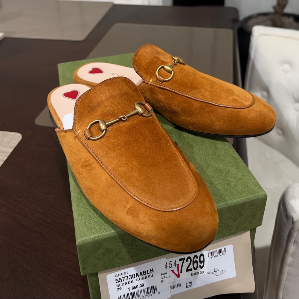 Gucci Suede Princetown Mules